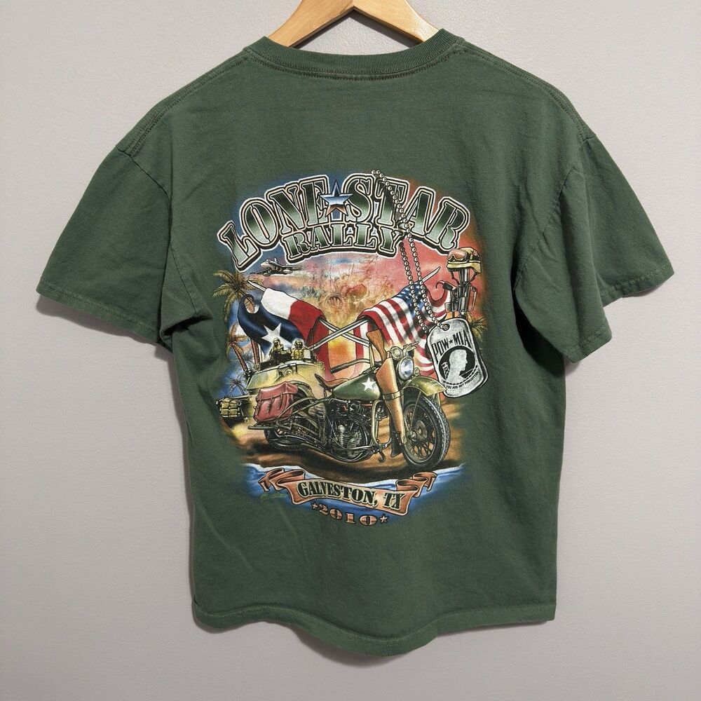 Vintage Lone Star Motorcycle Rally T Shirt Adult Medium Biker Mens